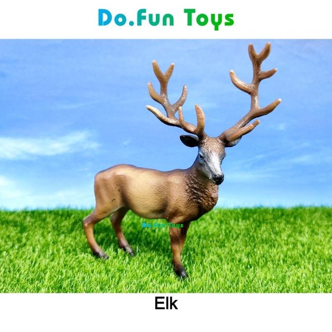 Elk Animal Figure / Miniatur Mainan Binatang Spesies Rusa Besar