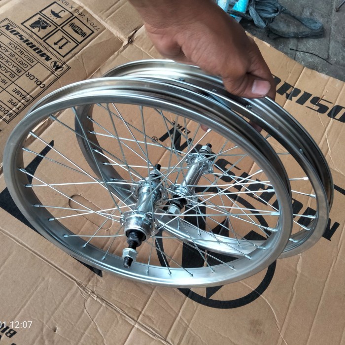 Terlaris Velg Sepeda Ukuran 16 Inci Depan Belakang Besi Kuat. Wheelset 16"