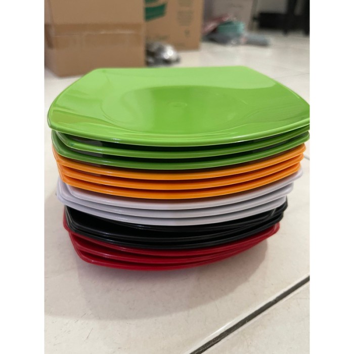 Bestseller 1 Lusin Piring Corel Kecil / Piring Makan Semi Melamine / Piring Datar