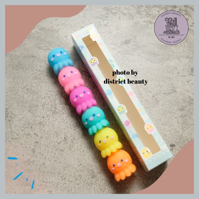 

Bestseller Highlighter Gurita Spidol Warna Warni Karakter Hewan Octopus 6