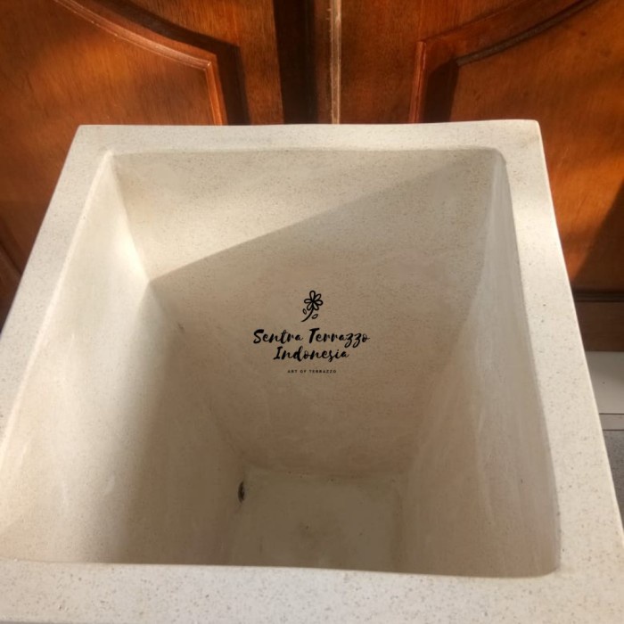 DISKON SPESIAL AGL104 - BAK KAMAR MANDI TERASO MINIMALIS TERAZZO KOTAK WARNA HITAM FR TERMURAH