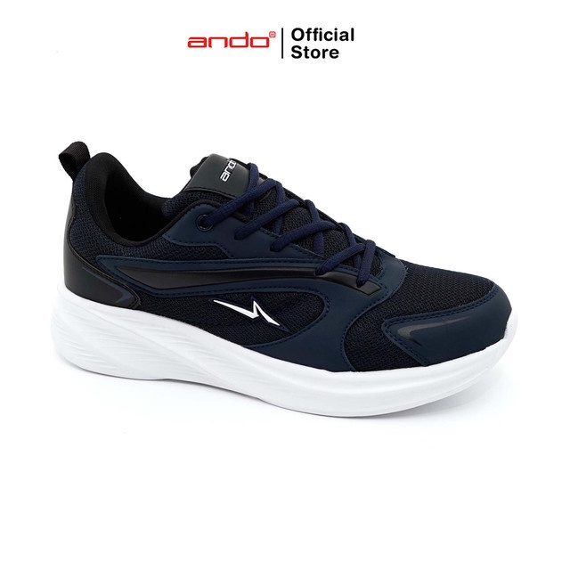 Ando Official Sepatu Sneakers Joe Pria Dewasa - Navy/Putih