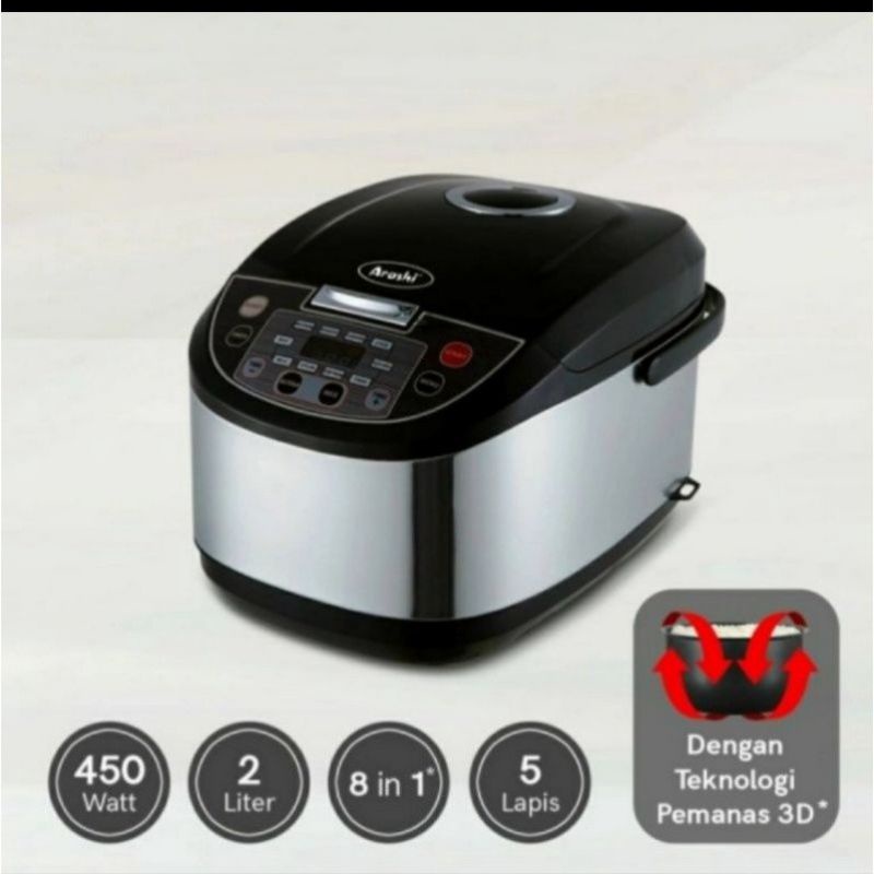 Rice Cooker Digital 3D Arashi 8 in 1 ADC 2003 -Magic Com 2 liter