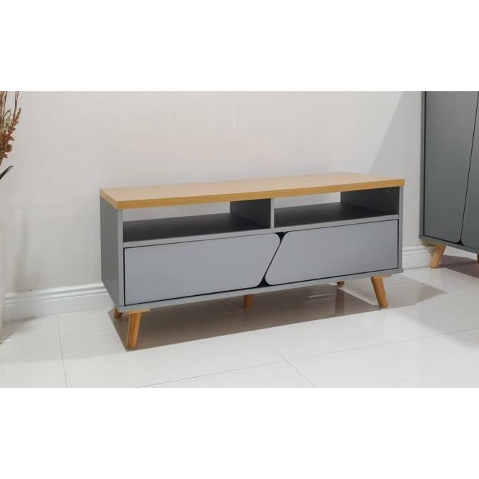 Meja TV Malmo TV Stand - Kaki Tinggi