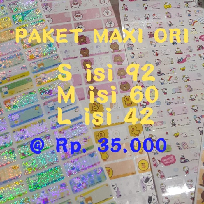 

LABEL NAMA ORI TAIWAN PAKET MAXI KHUSUS UNTUK LABEL TAIWAN / HONGKONG qab03