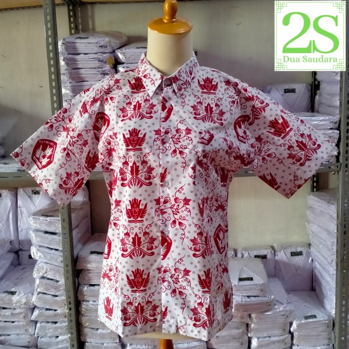 TERBARU Seragam Sekolah Baju Batik SD Merah /SERAGAM SEKOLAH/KEMEJA PUTIH/SERAGAM LENGKAP