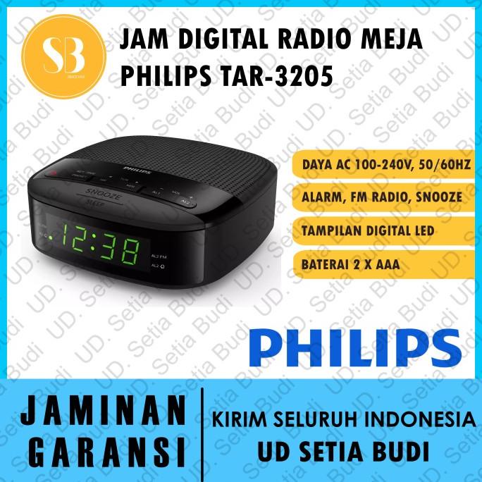 Jam Radio Meja Philips Clock Radio TAR 3205 TAR3205