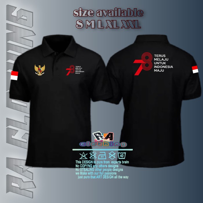HA3 POLO SHIRT HUT RI KE 78 KAOS KERAH DIRGAHAYU RI KE 78 RAC PRODUKS GOZ