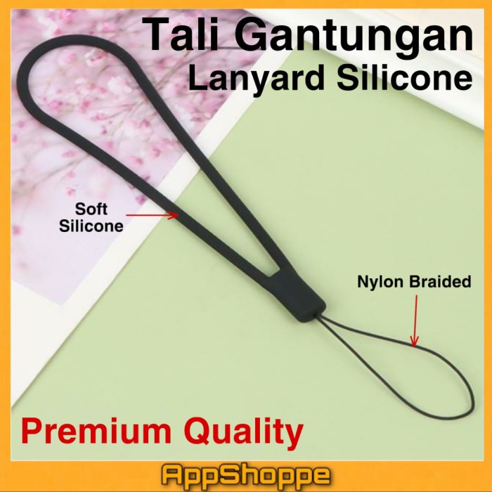 

Best Seller Tali Gantungan Hp Bahan Silikon Lembut Desain Kepang Lanyard Braided