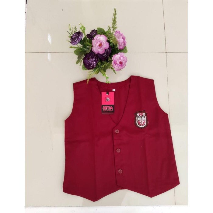 TERBARU Rompi Seragam Sekolah Merah SD / Perempuan dan Laki-laki/ Katun Nagata /SERAGAM