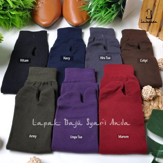 Labasa Kaos Kaki Jempol Polos Tebal Nylon Spandek | Kaos Kaki Muslimah