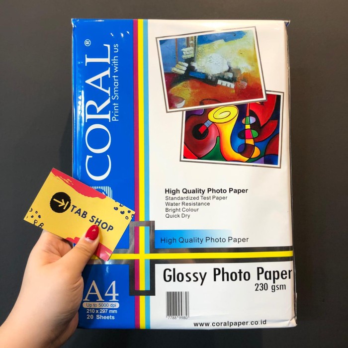 

Best Seller Coral Glossy Photo Paper 230 Gsm 20 Sheets