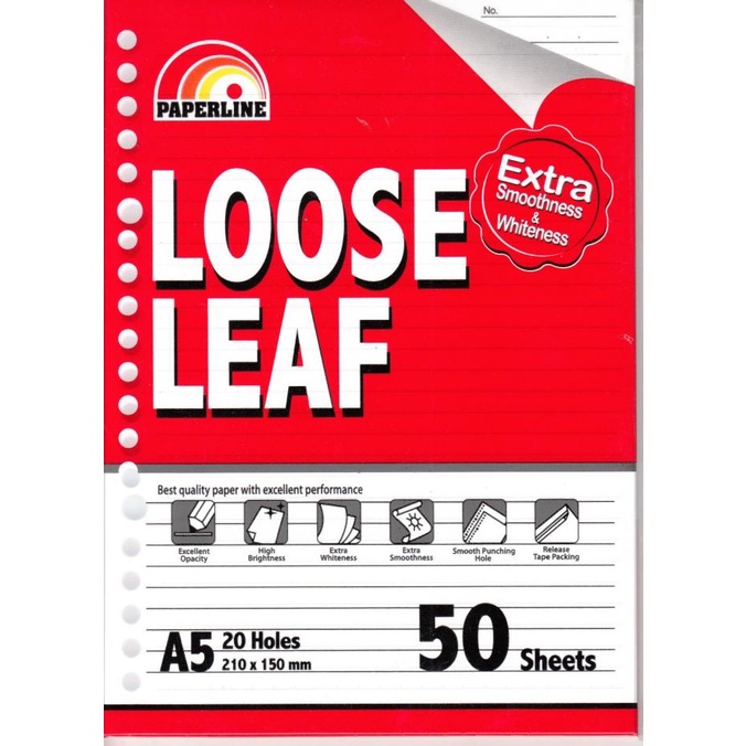 

Kertas Loose Leaf / File A5 50 Paperline / Big Boss