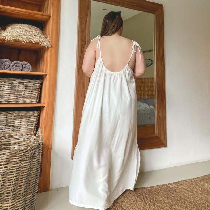 BIG SIZE MAXI DRESS PANTAI WANITA GAUN MALAM BAJU TIDUR SEXY JUMBO XXL