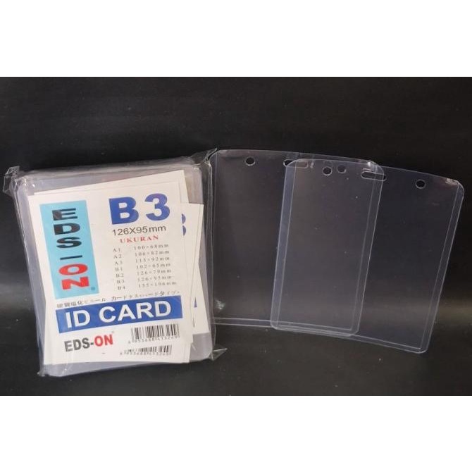 

Plastik ID Card Mika B3 (Name Tag / Glue Card / Card Holder) PAK