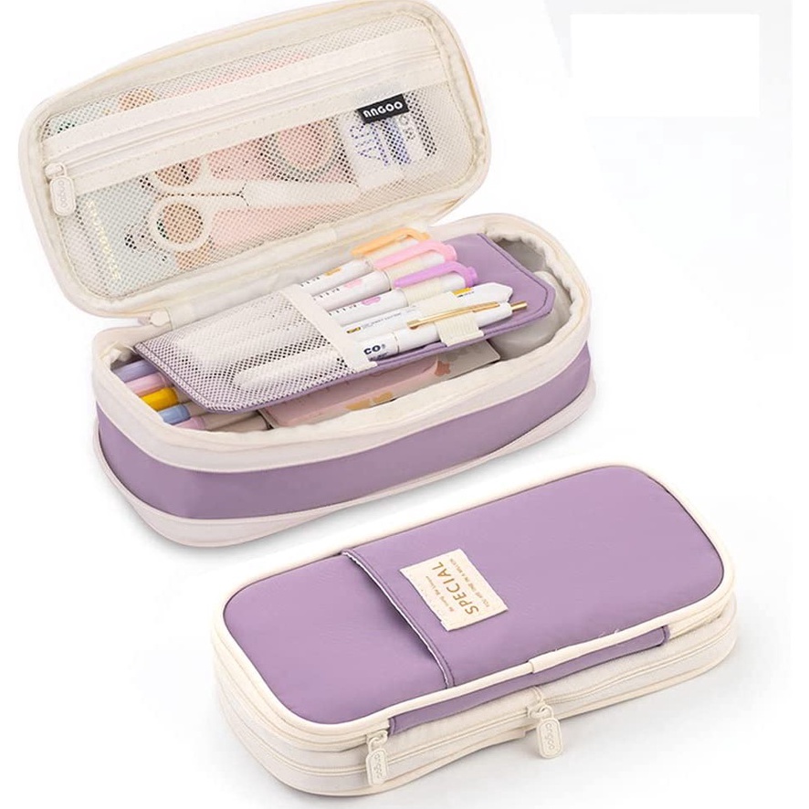 

Ready.. Angoo Kawaii Pencil Cases Large Capacity Pencil Bag Pouch Holder Box for Girls Office Student Stationery Organizer School Supplies 58