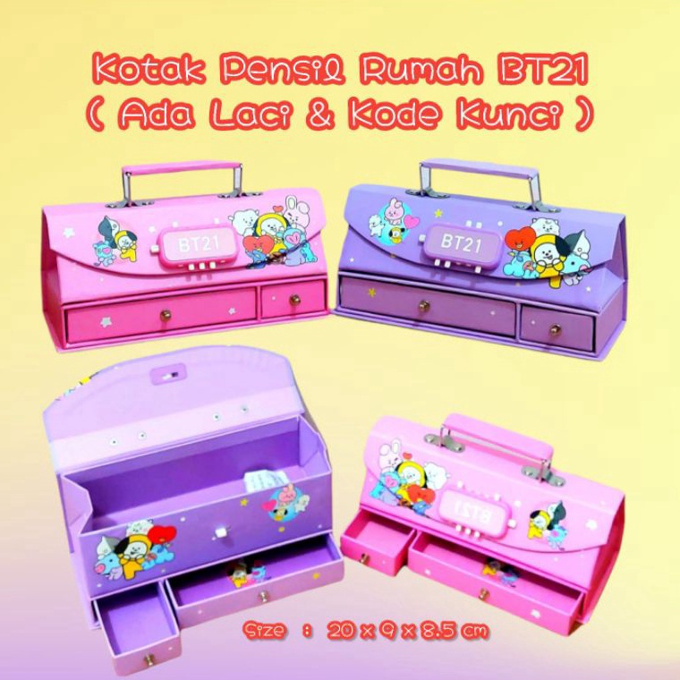 

Diskon KOTAK PENSIL RUMAH Karton UNICORN BT-21 DENGAN KODE KUNCI DAN LACI kax200-37 ZLD