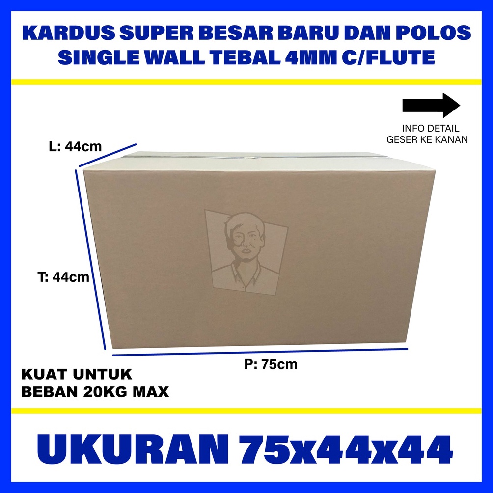 

Terlaris Kardus Polos Box Karton Murah 75 x 44 x 44 JZL