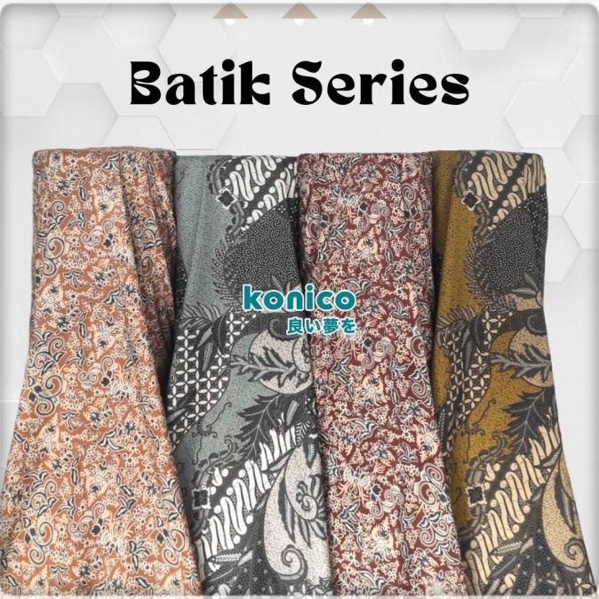 New Konico Bahan Kain Sprei Bahan Kain Halus Motif Minimalis Batik Meteran