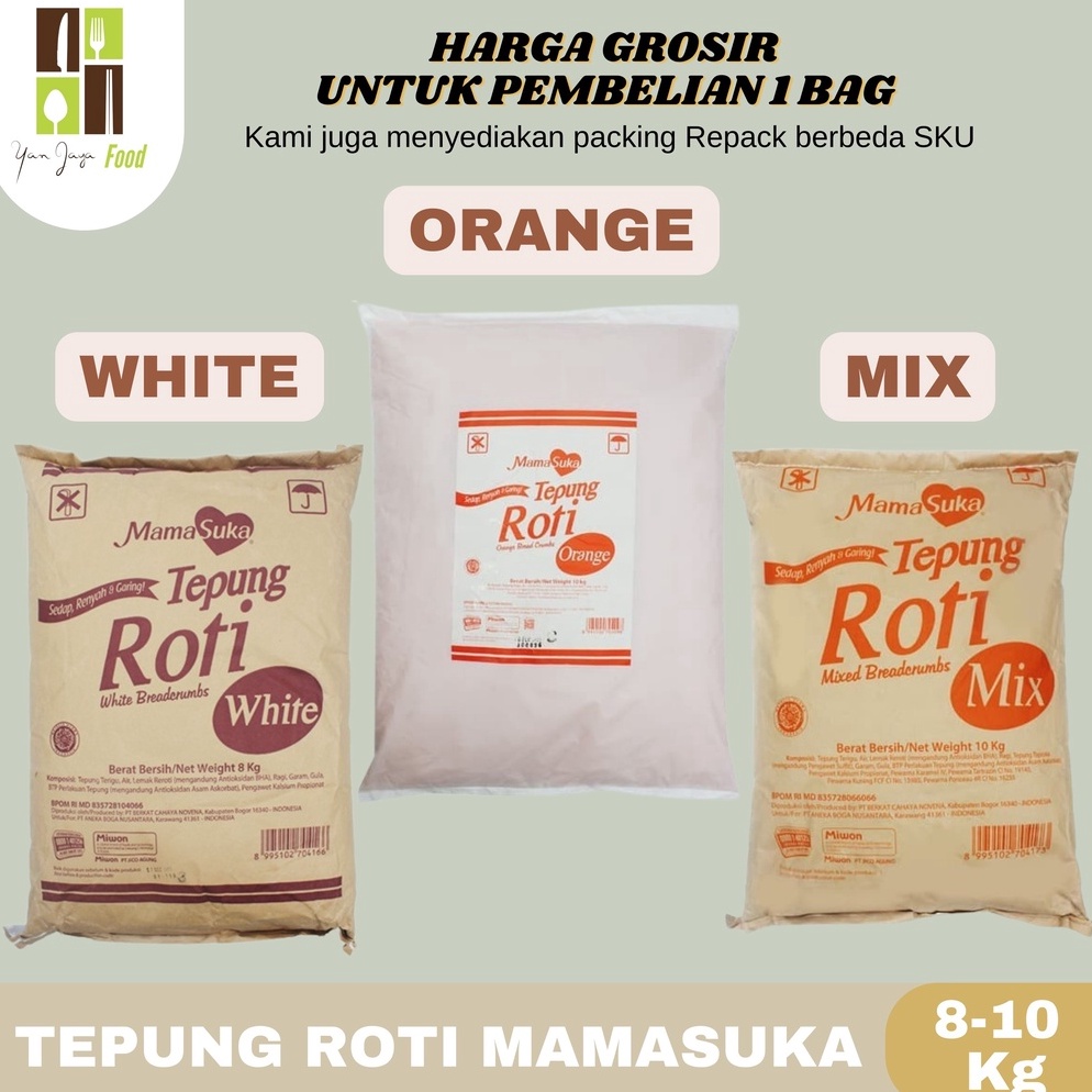 

Miliki Tepung Roti Mamasuka White / Orange / Mix GROSIR 01K