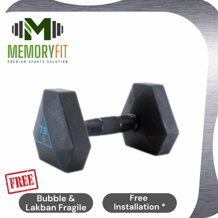 Best Seller Domyos - Hexagonal 7.5 Kg Dumbell / Dumbell / Barbell