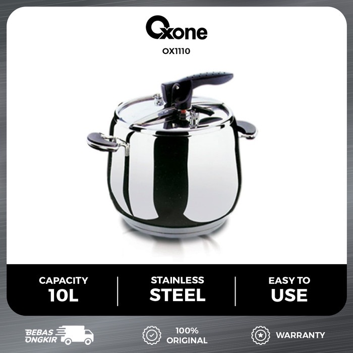 Oxone OX1110 Presto Panci Daging Alumunium Pressure Cooker 10L