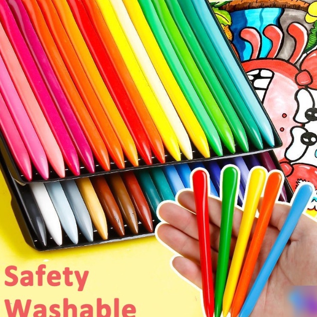 

Promo 5.5 HIGH QUALITY Crayon Lab Non Toxic Crayon Triangular Crayon Lab Triangle Crayon Plastik Anti Kotor Tangan