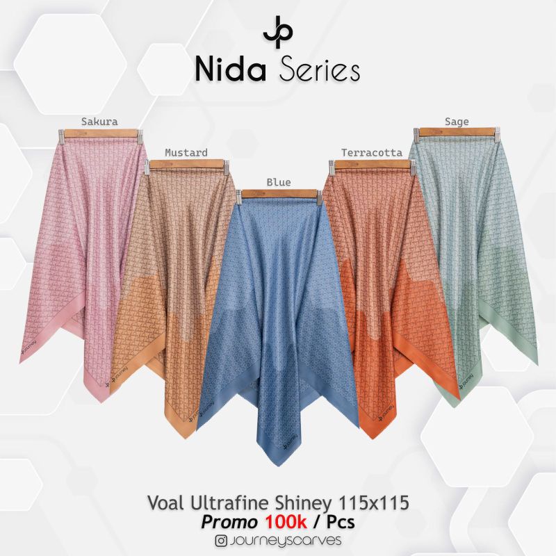 KERUDUNG JOURNEY SCARVES | KERUDUNG JOURNEY NIDA SERIES | KERUDUNG JOURNEY ORI