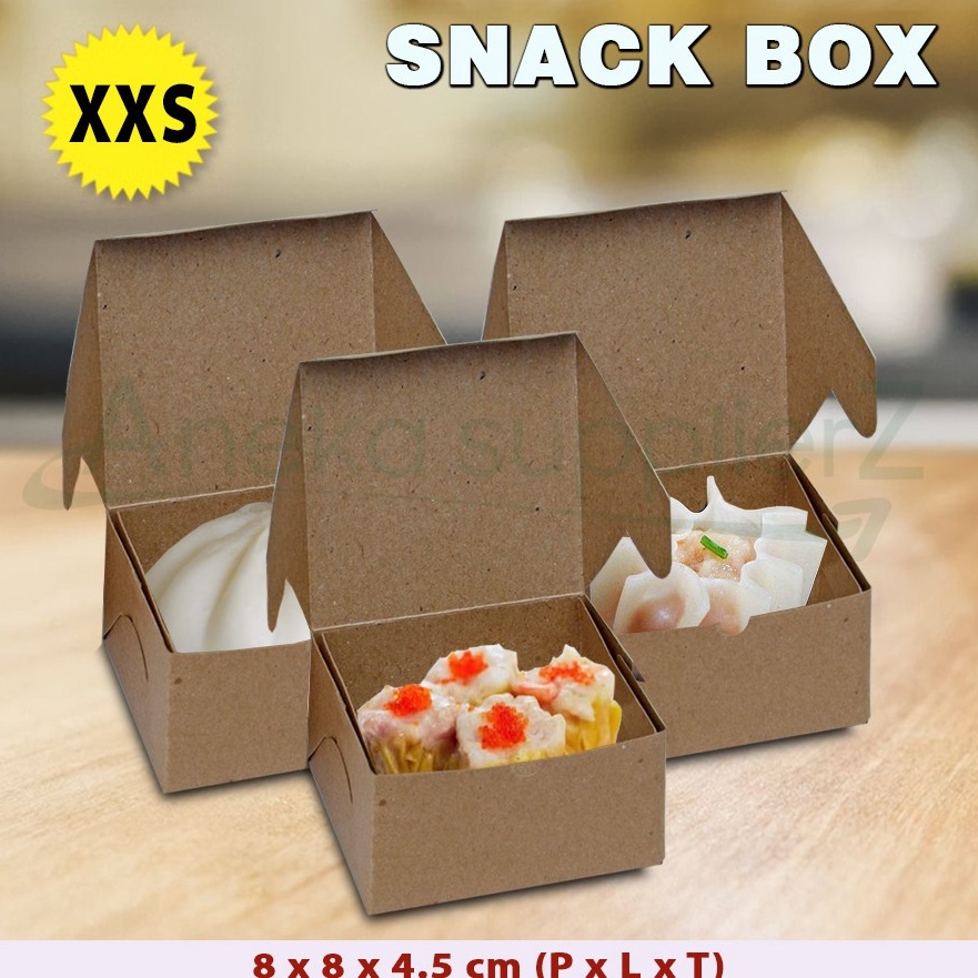 

Bestseller.. Kotak Dus Box Kue Egg Tart KRAFT COKLAT - Snack Box XXS (100pc) PHK