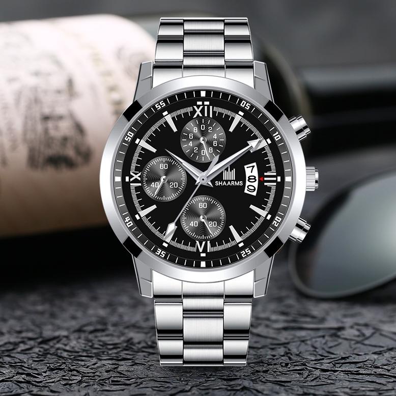 Arjun- JAM TANGAN PRIA RANTAI STAINLESS SILVER MOZZONI ORIGINAL COWOK KEREN BESI LAKI JAM101S3 MURAH