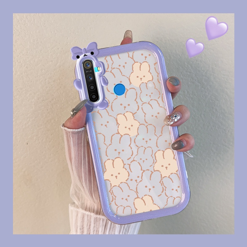 Casing Ponsel untuk Realme 5 5i 5s 6i C3 Narzo 10 10A 20A Case model HP layar penuh lensa kamera Mon