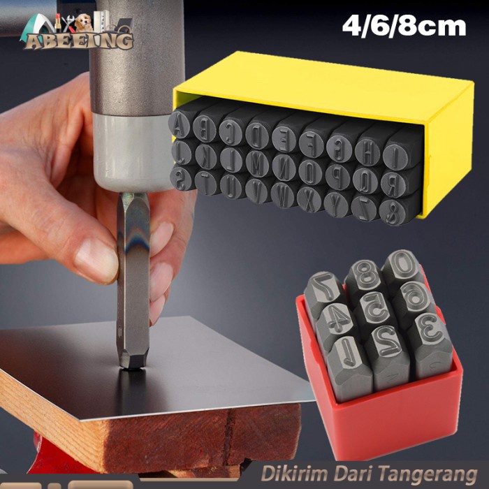 

Bestseller Isi 36 Number And Letter Punch Set Alat Ketok Angka Dan Huruf 4-8Mm