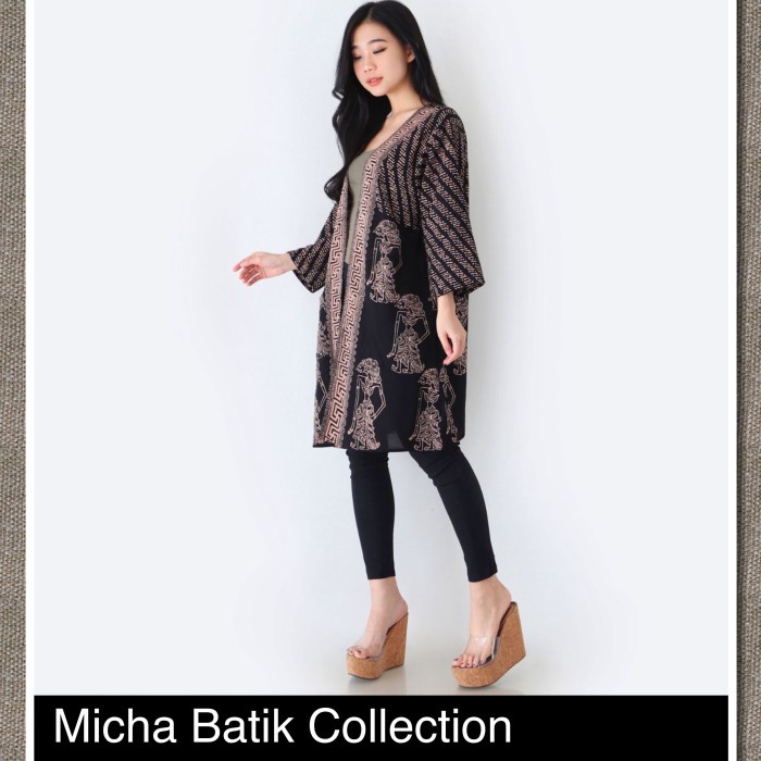 Outer Batik Paris: Cardigan Kantong Wayang