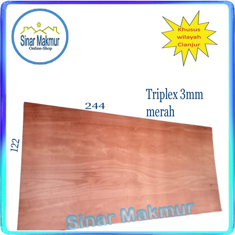 Triplek Multiplek 3 MM Merah