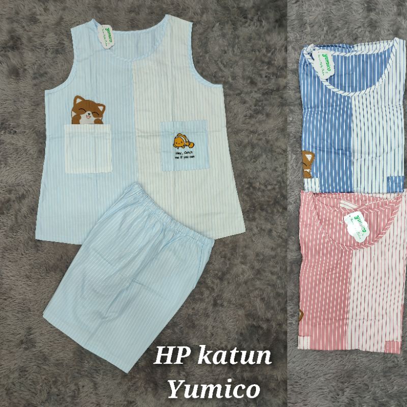 Baju tidur Yumico baju Singlet Celana Pendek Katun