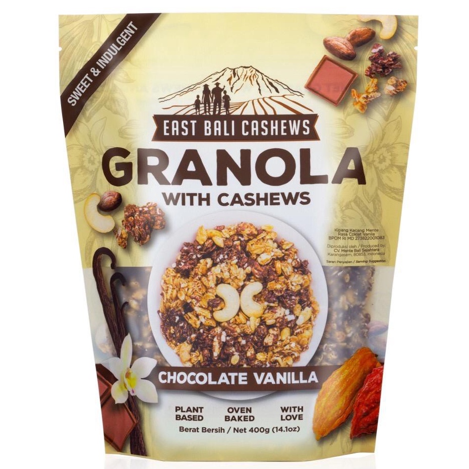 

⋆Buruan Beli➜ TQKKU East Bali Cashews Granola Chocolate Vanilla 400gr J95 Ready Stock