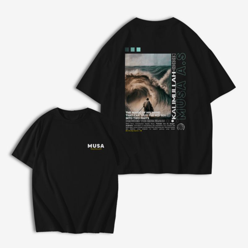 KAOS DAKWAH ISLAM PREMIUM | NABI MUSA | HITAM