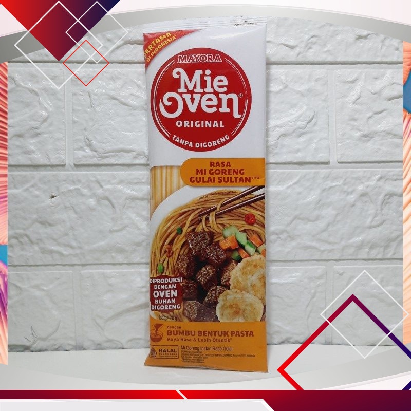 Mie Oven Mayora Rasa Mi Goreng Gulai Sultan 70gr .