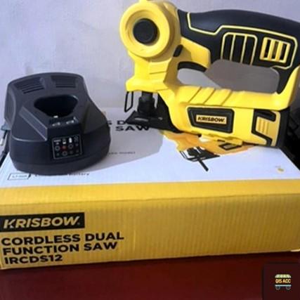 Perkakas Krisbow Mesin Gergaji Jigsaw Cordless 12V Ircds12
