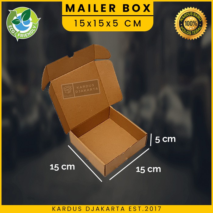 

Kardus / Kotak Box Mailer Die Cut Packing Polos 15x15x5 cm