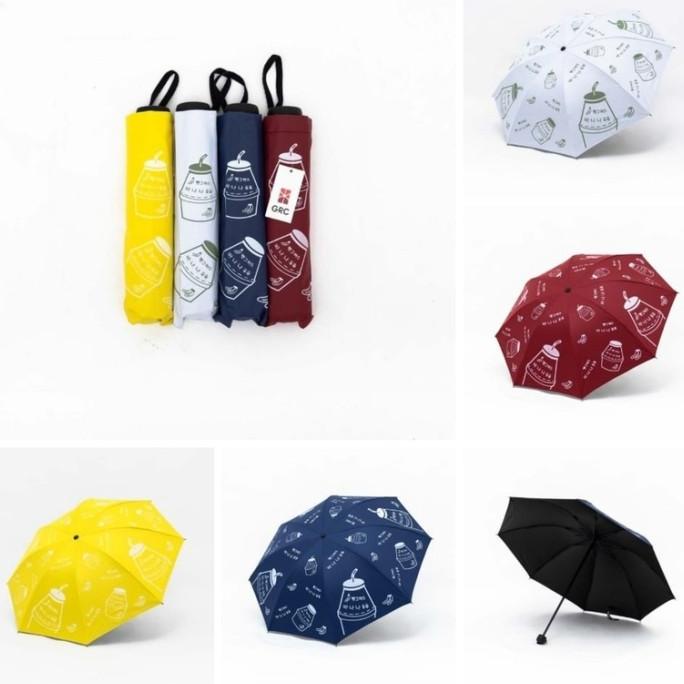 Limited Payung Lipat 3/ Payung Anti Uv/ Payung Motif Minion Banana Milk