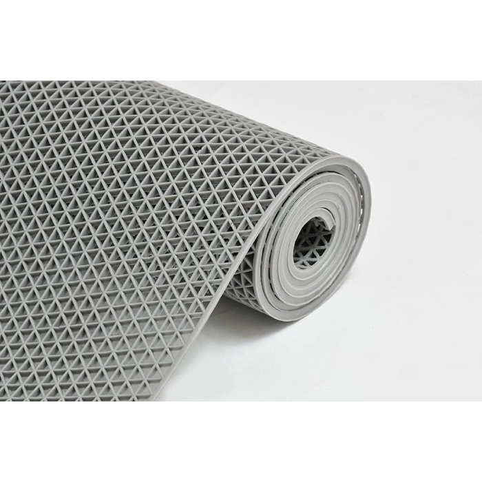 Keset Karpet Karet Pvc Anti Slip Kamar Mandi Meteran - Abu Abu