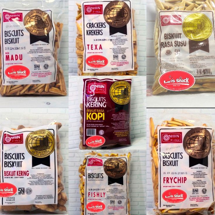 

✪Harga Termurah✽ SHQPM Kue Kering Nissin Kopi-Frychip-Kue Kering-Texa-Fishly-Madu300gr J77 Ready
