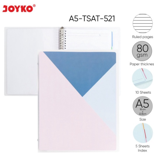 

✫Stok Banyak✹➵ KJCYD BINDER NOTE JOYKO A5 LOOSE LEAF PASTEL COLOUR A5-TSAT-521 NOTEBOOK MURAH TEBAL GROSIR WARNA WARNI C46 ✽Laris