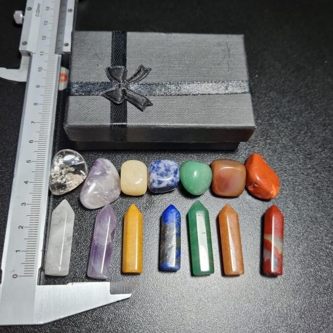 paling diminati] BATU 7 CHAKRA SET point+tumbled paket