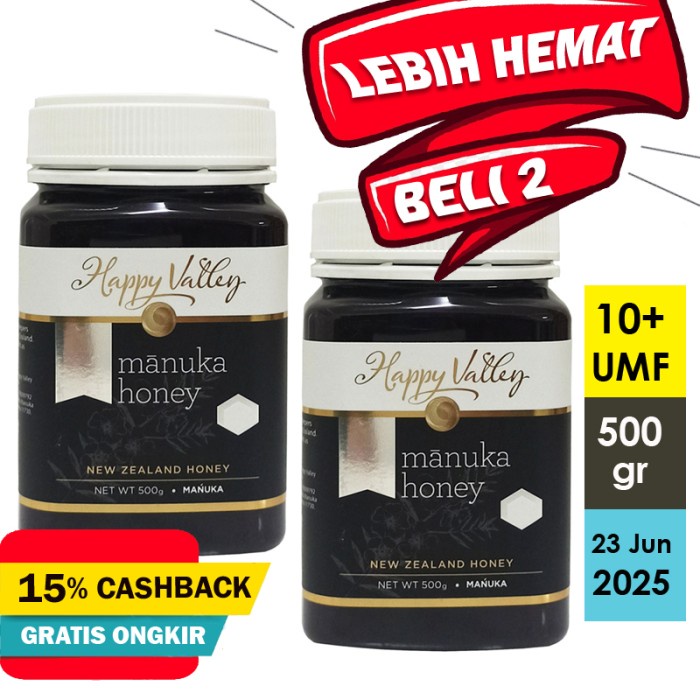 

Madu Happy Valley Manuka Honey Umf 10+ 500Gr