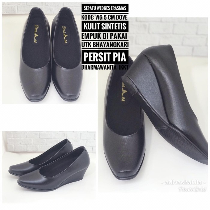 SALE SEPATU WEDGES DOP ERASMAS PSH BHAYANGKARI PSK PERSIT PIA JALASENASTRI