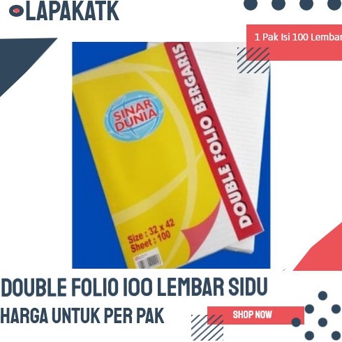 

78 KERTAS double folio bergaris 100 lembar n9mu8