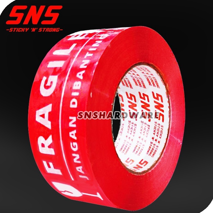 

[6GB] LAKBAN FRAGILE MERAH 300 YARD SNS STICKY N STRONG ←Produk