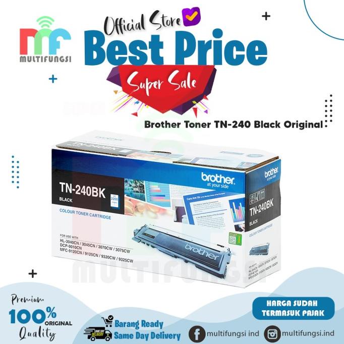 Brother Toner TN-240 Black Original Resmi TN 240 / TN-240BK